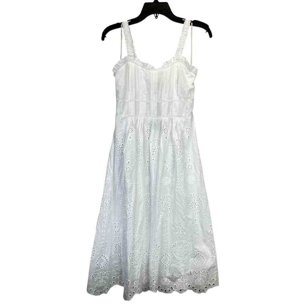 Steve Madden Harmony Eyelet Embroidered Midi dress white - S - Picture 2 of 10